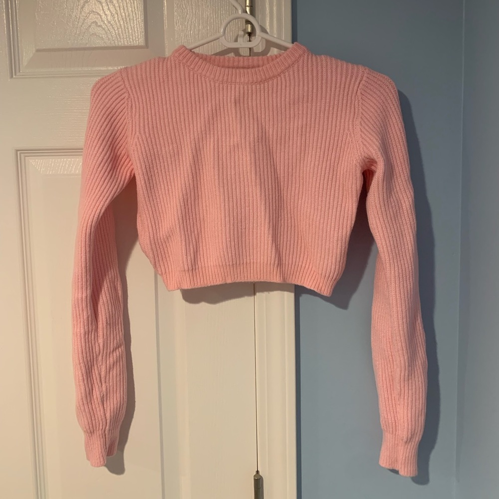 Adika pink cropped sweater